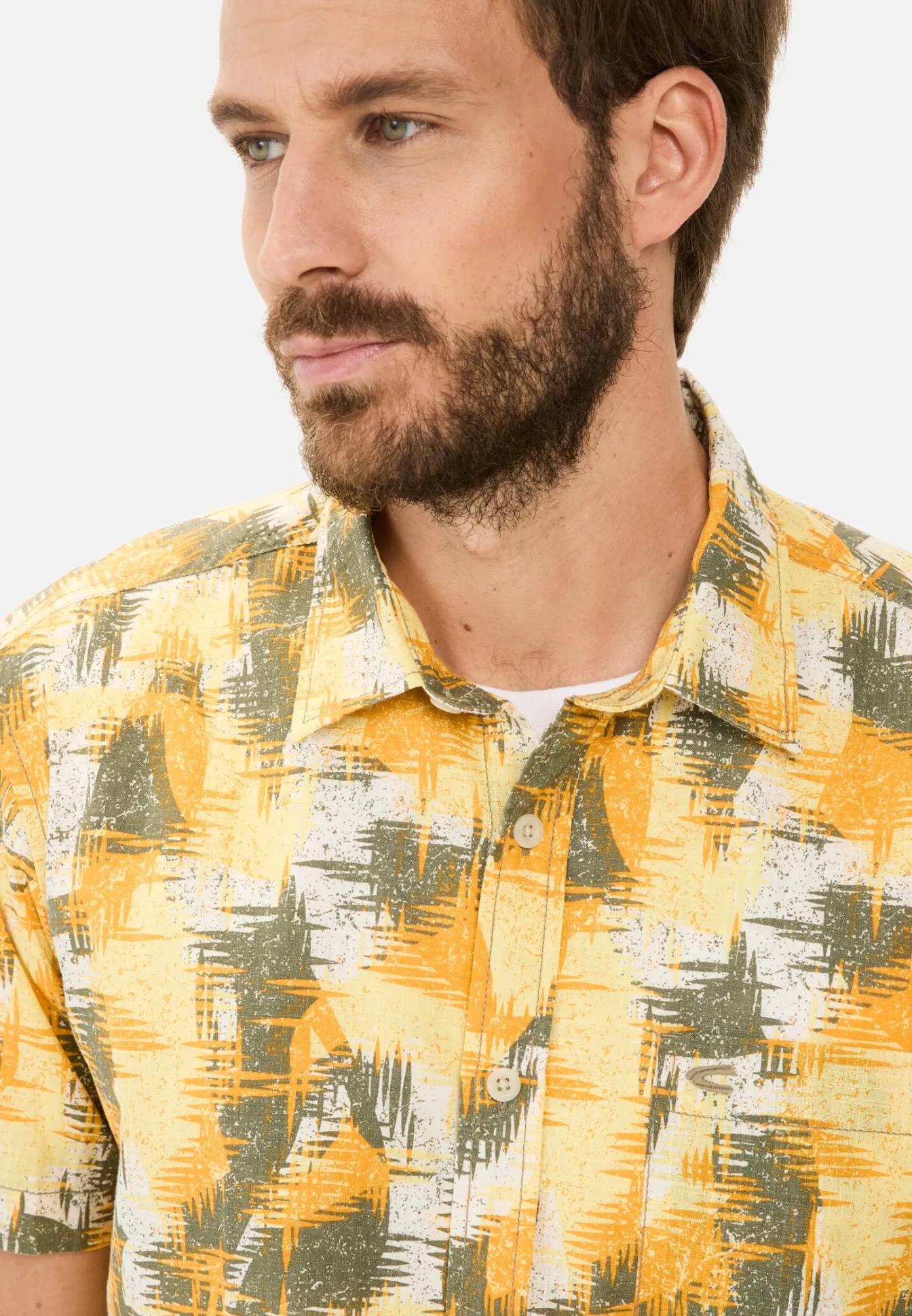 Herren Camel Active Hemden^Kurzarmhemd mit Strukturmuster