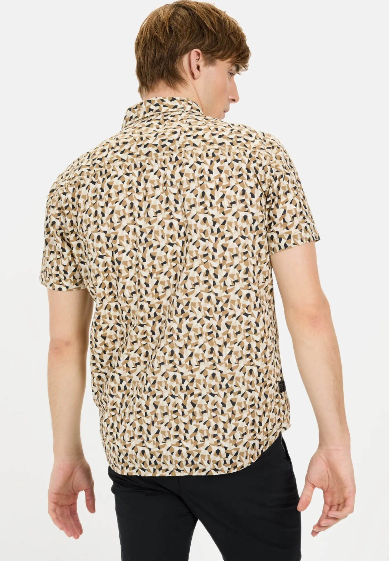 Herren Camel Active Hemden^Kurzarmhemd mit Strukturmuster