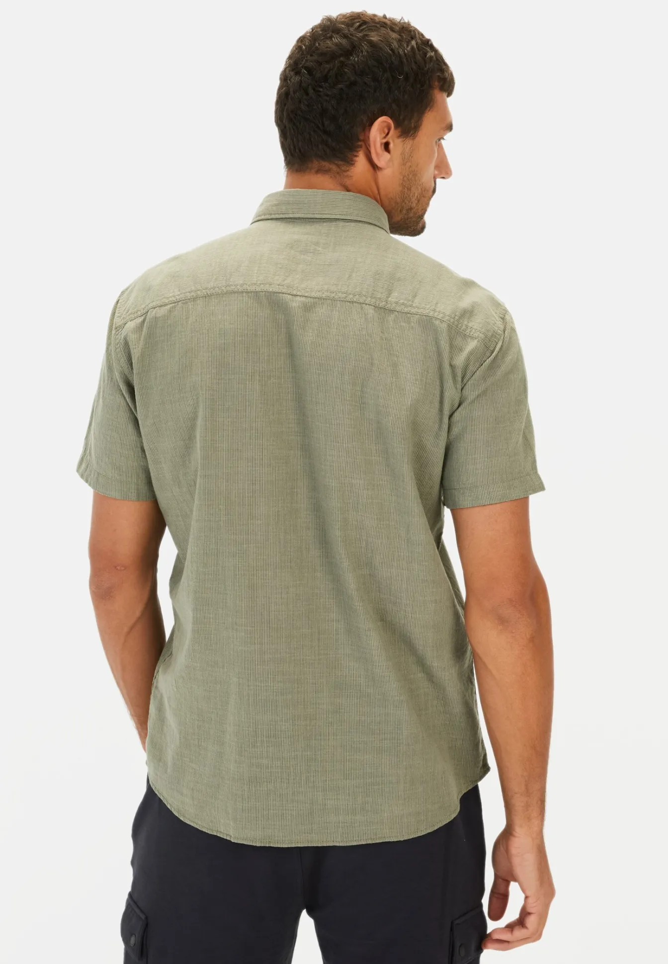 Herren Camel Active Hemden^Kurzarmhemd mit Strukturmuster