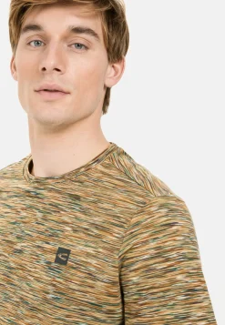 Herren Camel Active T-Shirts & Polos^Kurzarmshirt mit geripptem Kragen