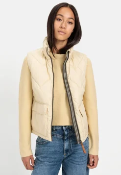 Damen Camel Active Jacken & Westen^Kurze Steppweste aus recyceltem Polyester