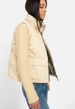 Damen Camel Active Jacken & Westen^Kurze Steppweste aus recyceltem Polyester