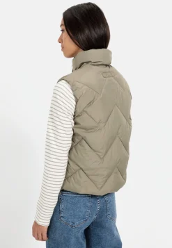 Damen Camel Active Jacken & Westen^Kurze Steppweste aus recyceltem Polyester