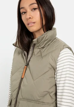 Damen Camel Active Jacken & Westen^Kurze Steppweste aus recyceltem Polyester