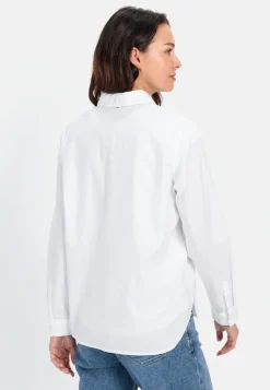 Damen Camel Active Blusen^Langarm Bluse aus reiner Baumwolle