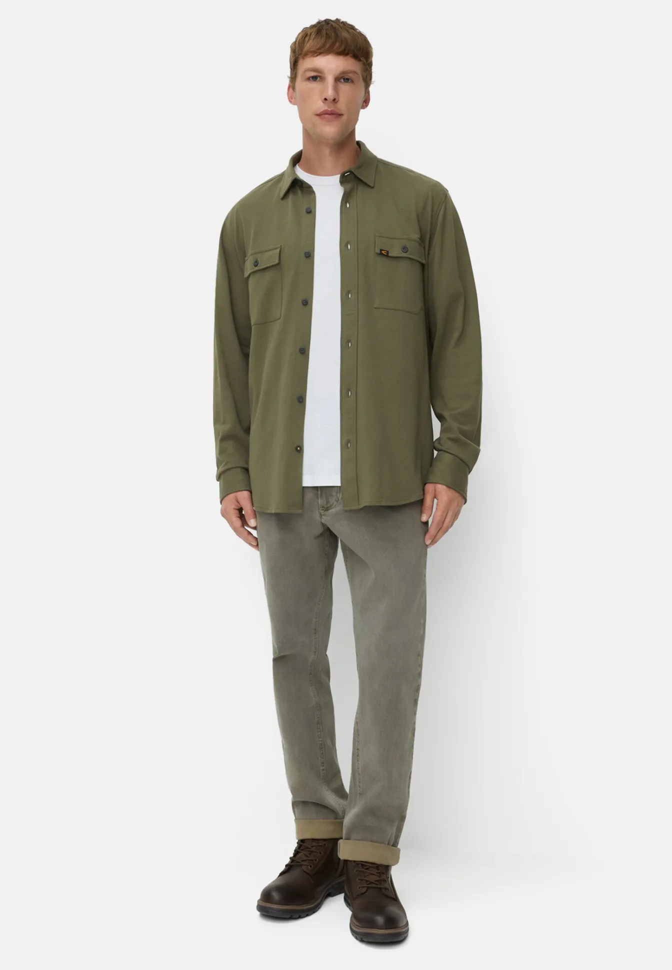 Herren Camel Active Hemden^Langarm Hemd aus reiner Baumwolle