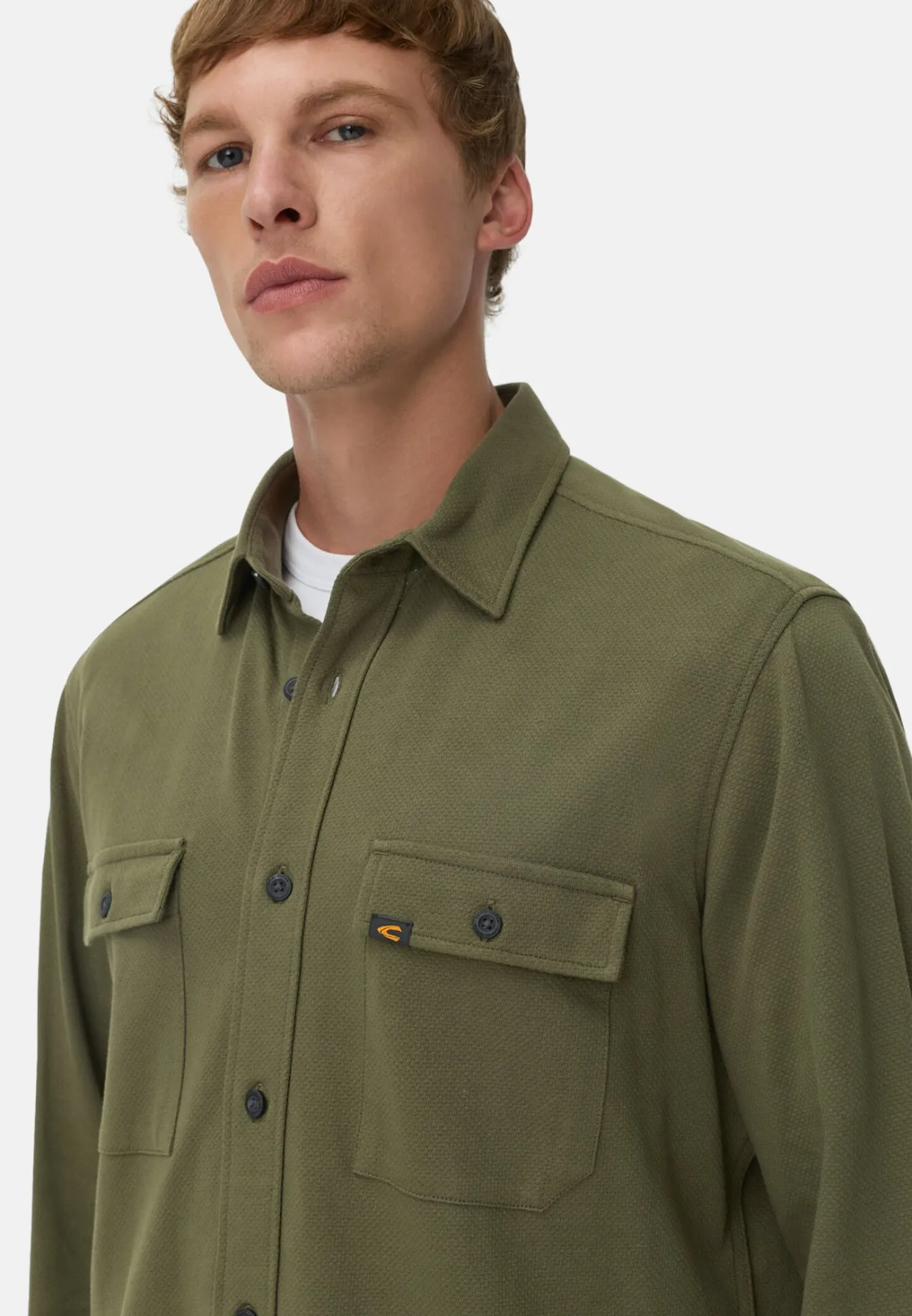 Herren Camel Active Hemden^Langarm Hemd aus reiner Baumwolle