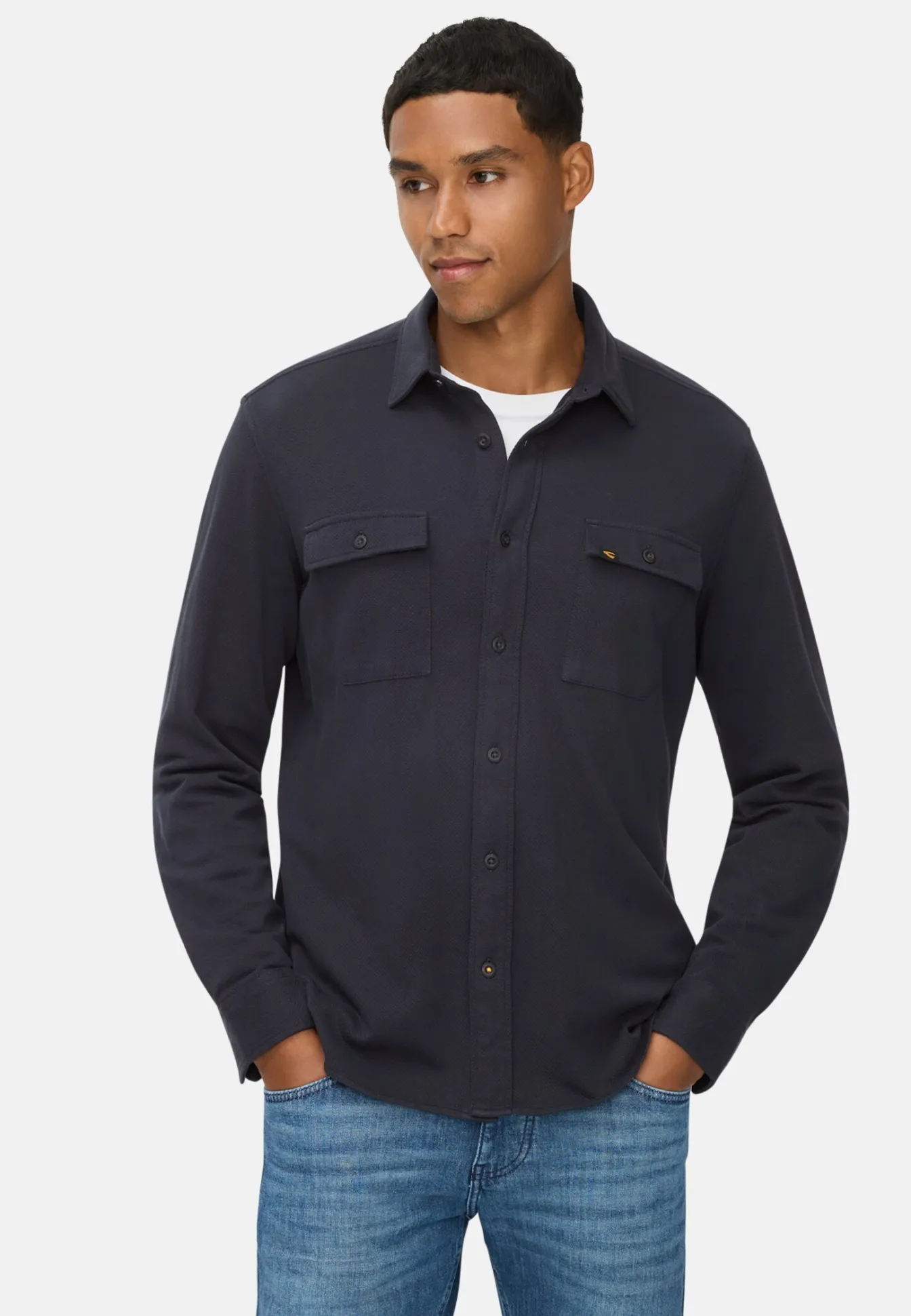 Herren Camel Active Hemden^Langarm Hemd aus reiner Baumwolle
