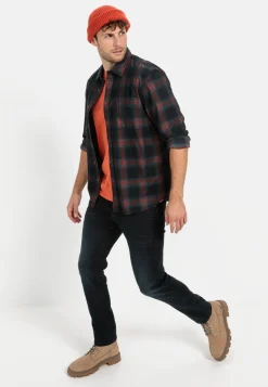 Herren Camel Active Hemden^Langarm Hemd aus reiner Baumwolle