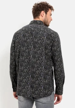 Herren Camel Active Hemden^Langarm Hemd mit Allover-Print