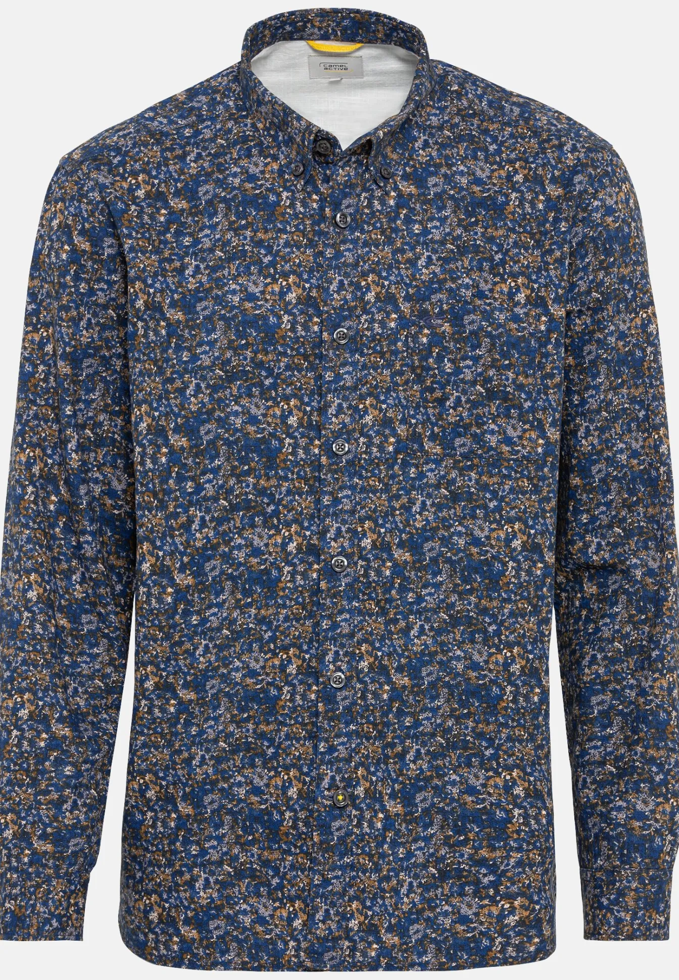 Herren Camel Active Hemden^Langarm Hemd mit Allover-Print