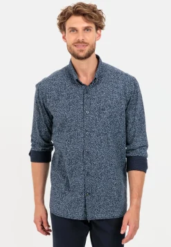 Herren Camel Active Hemden^Langarm Hemd mit Allover-Print