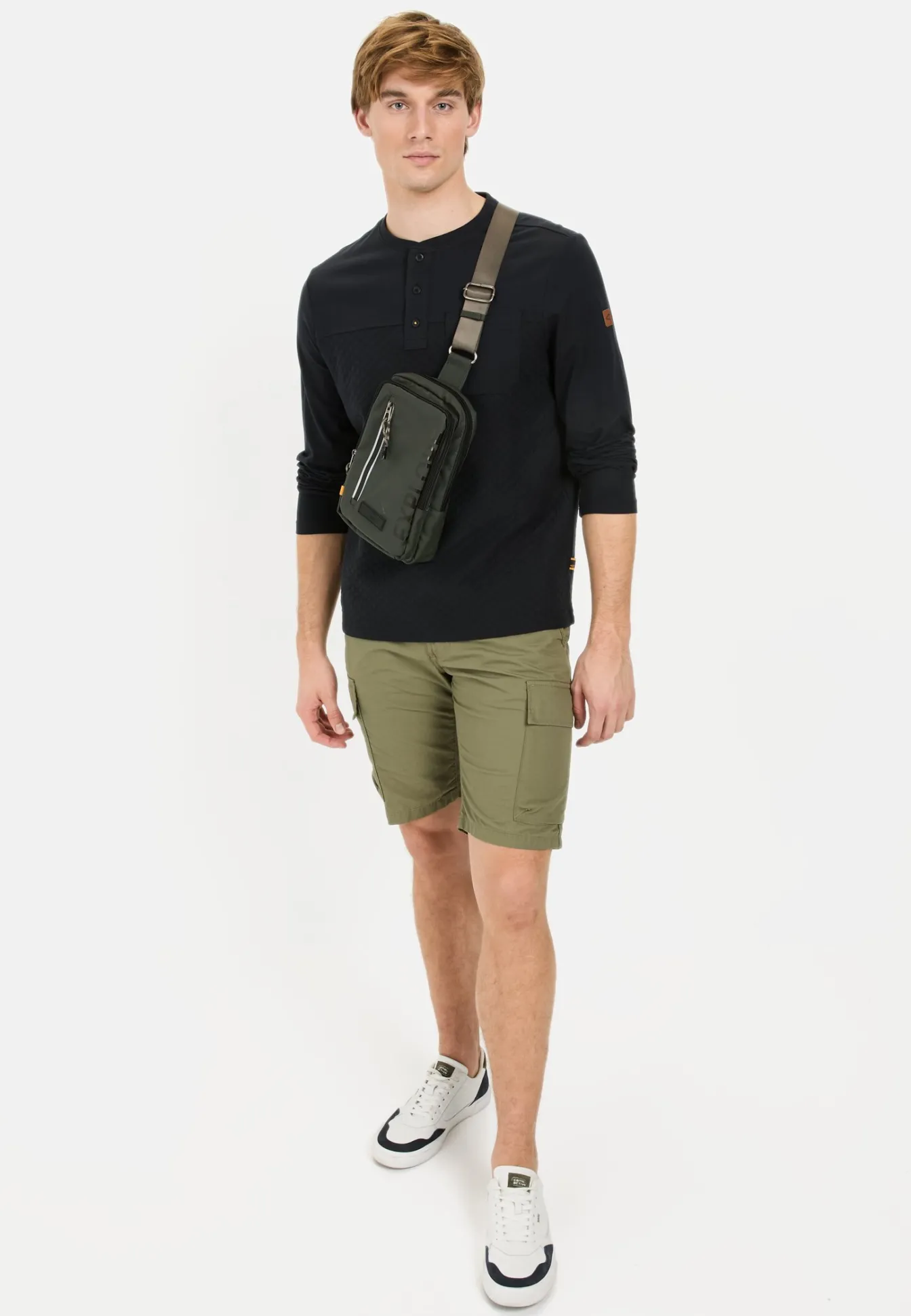 Herren Camel Active T-Shirts & Polos^Langarm Henley mit Brusttasche