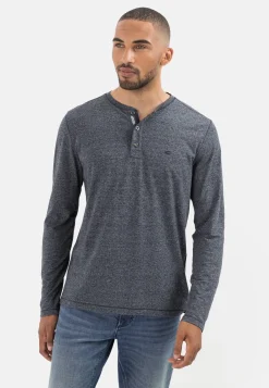 Herren Camel Active T-Shirts & Polos^Langarm Henleyshirt aus nachhaltigem Baumwollmix