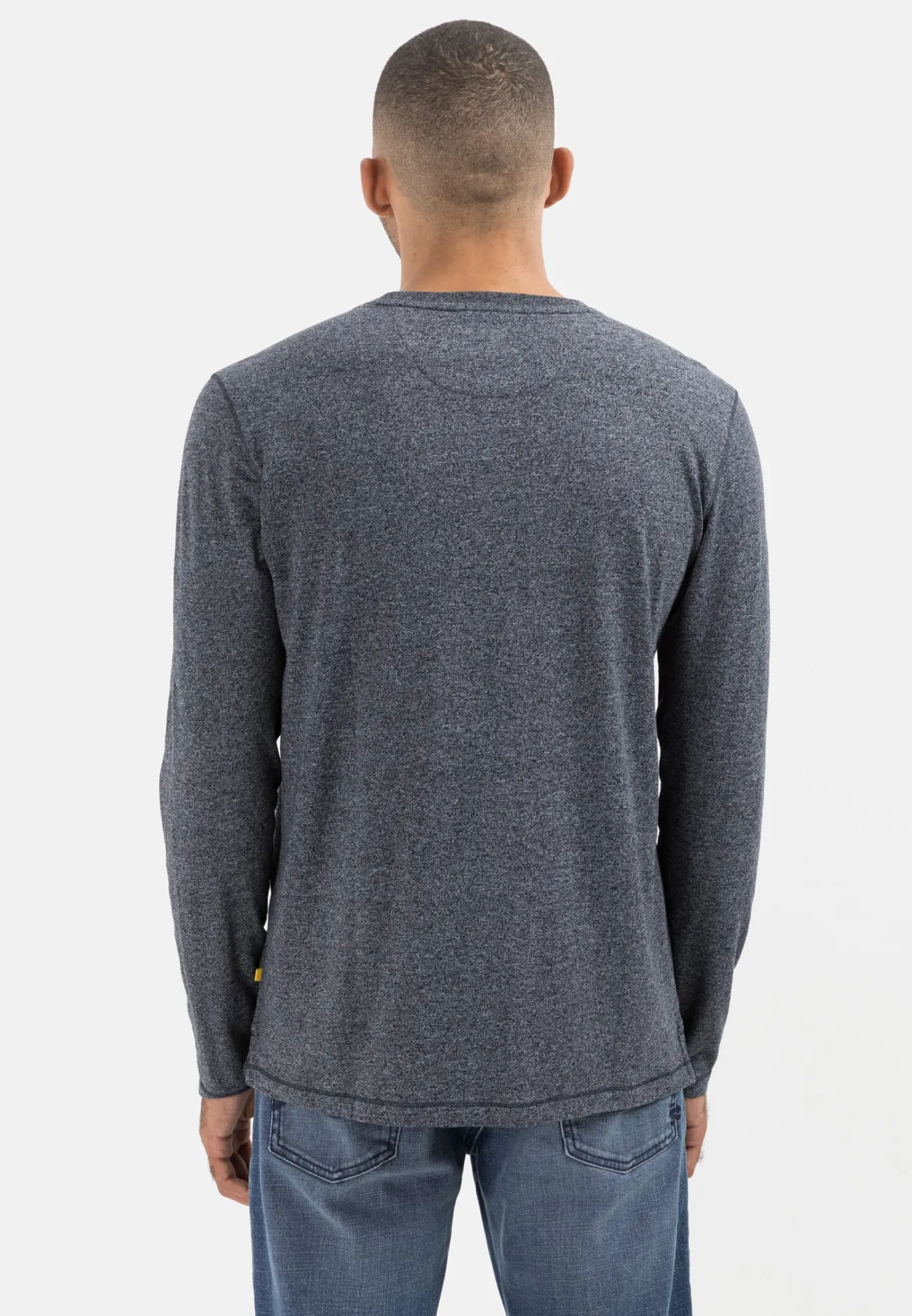 Herren Camel Active T-Shirts & Polos^Langarm Henleyshirt aus nachhaltigem Baumwollmix