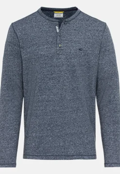 Herren Camel Active T-Shirts & Polos^Langarm Henleyshirt aus nachhaltigem Baumwollmix