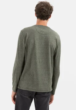 Herren Camel Active T-Shirts & Polos^Langarm Henleyshirt aus nachhaltigem Baumwollmix