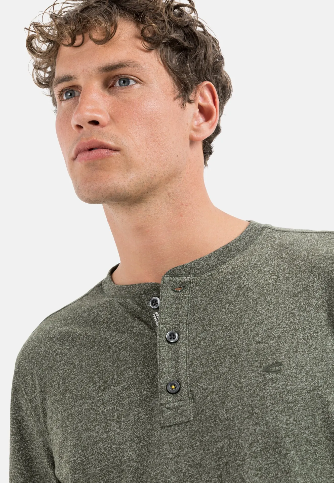 Herren Camel Active T-Shirts & Polos^Langarm Henleyshirt aus nachhaltigem Baumwollmix