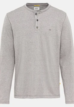 Herren Camel Active T-Shirts & Polos^Langarm Henleyshirt aus nachhaltigem Baumwollmix