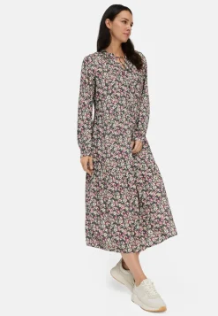 Damen Camel Active Kleider^Langarm Kleid aus reiner Viskose
