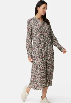 Damen Camel Active Kleider^Langarm Kleid aus reiner Viskose