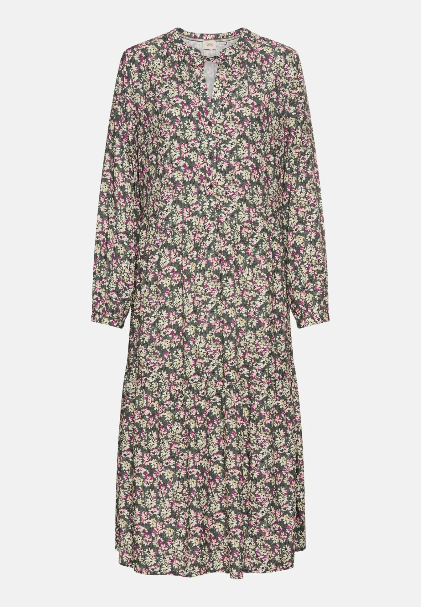 Damen Camel Active Kleider^Langarm Kleid aus reiner Viskose