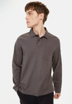 Herren Camel Active T-Shirts & Polos^Langarm Poloshirt aus reiner Baumwolle