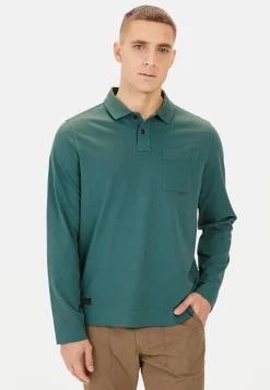 Herren Camel Active T-Shirts & Polos^Langarm Poloshirt aus reiner Baumwolle