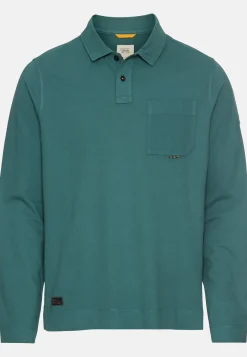 Herren Camel Active T-Shirts & Polos^Langarm Poloshirt aus reiner Baumwolle