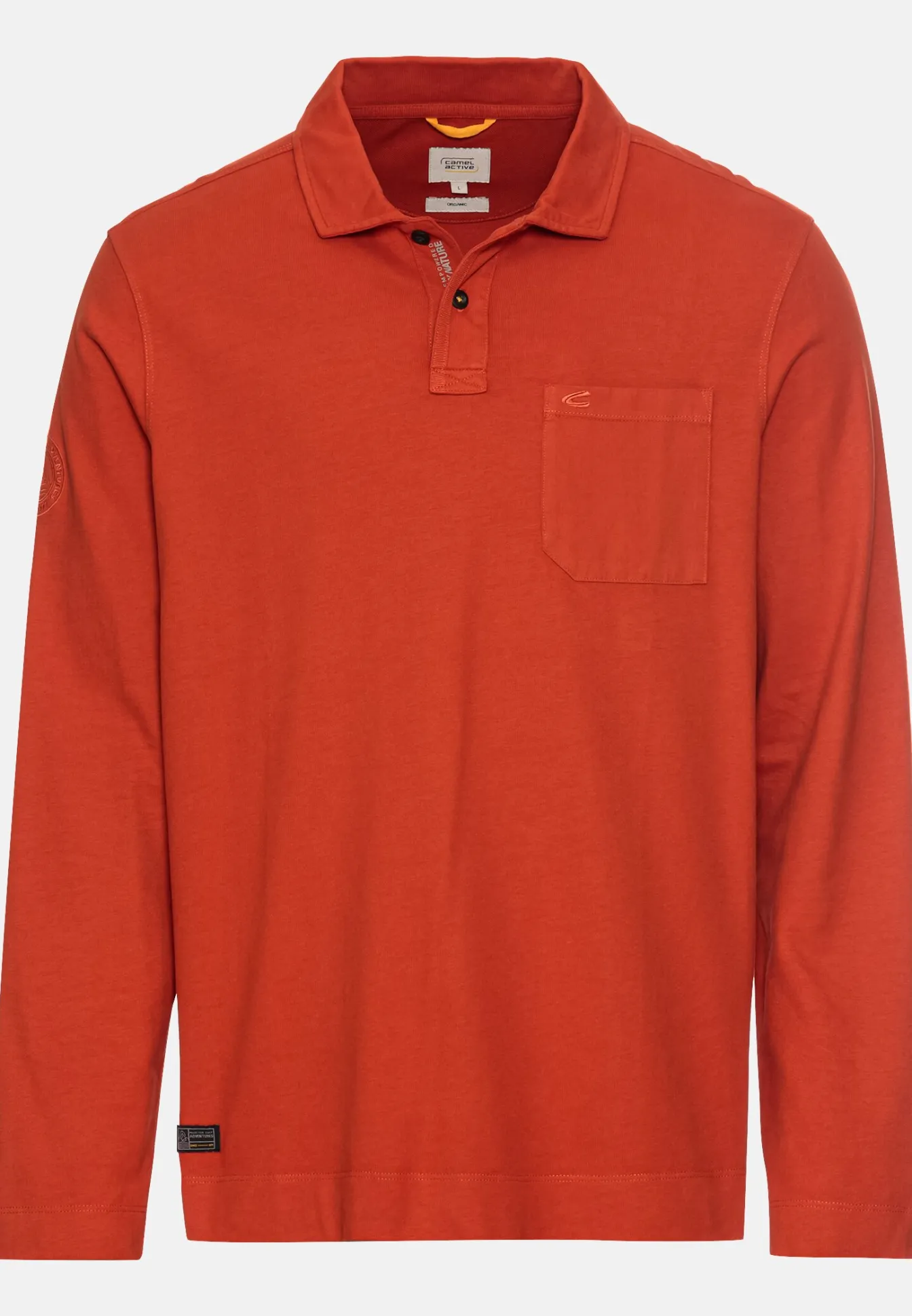 Herren Camel Active T-Shirts & Polos^Langarm Poloshirt aus zertifiziertem Organic Cotton