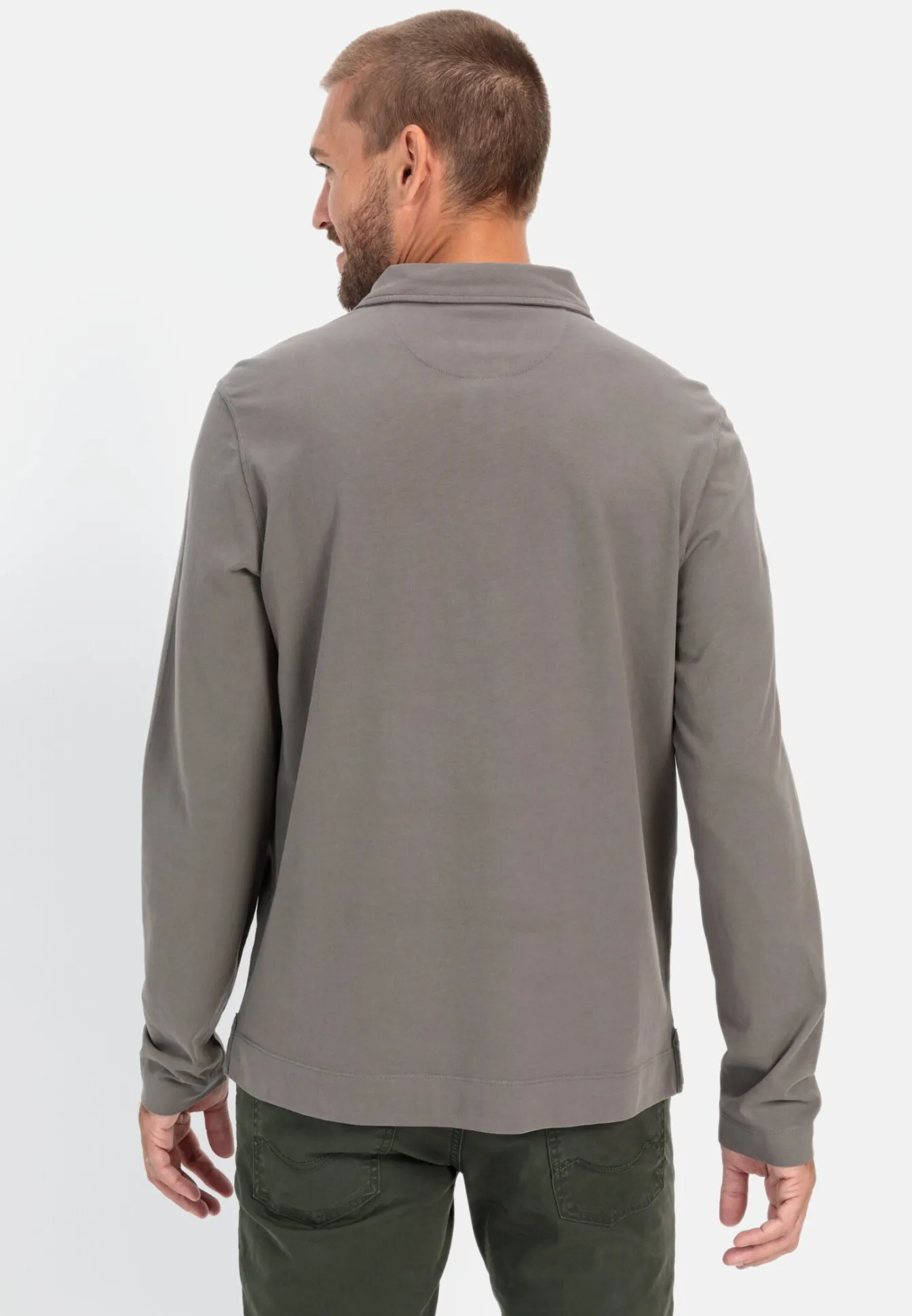 Herren Camel Active T-Shirts & Polos^Langarm Poloshirt aus zertifiziertem Organic Cotton