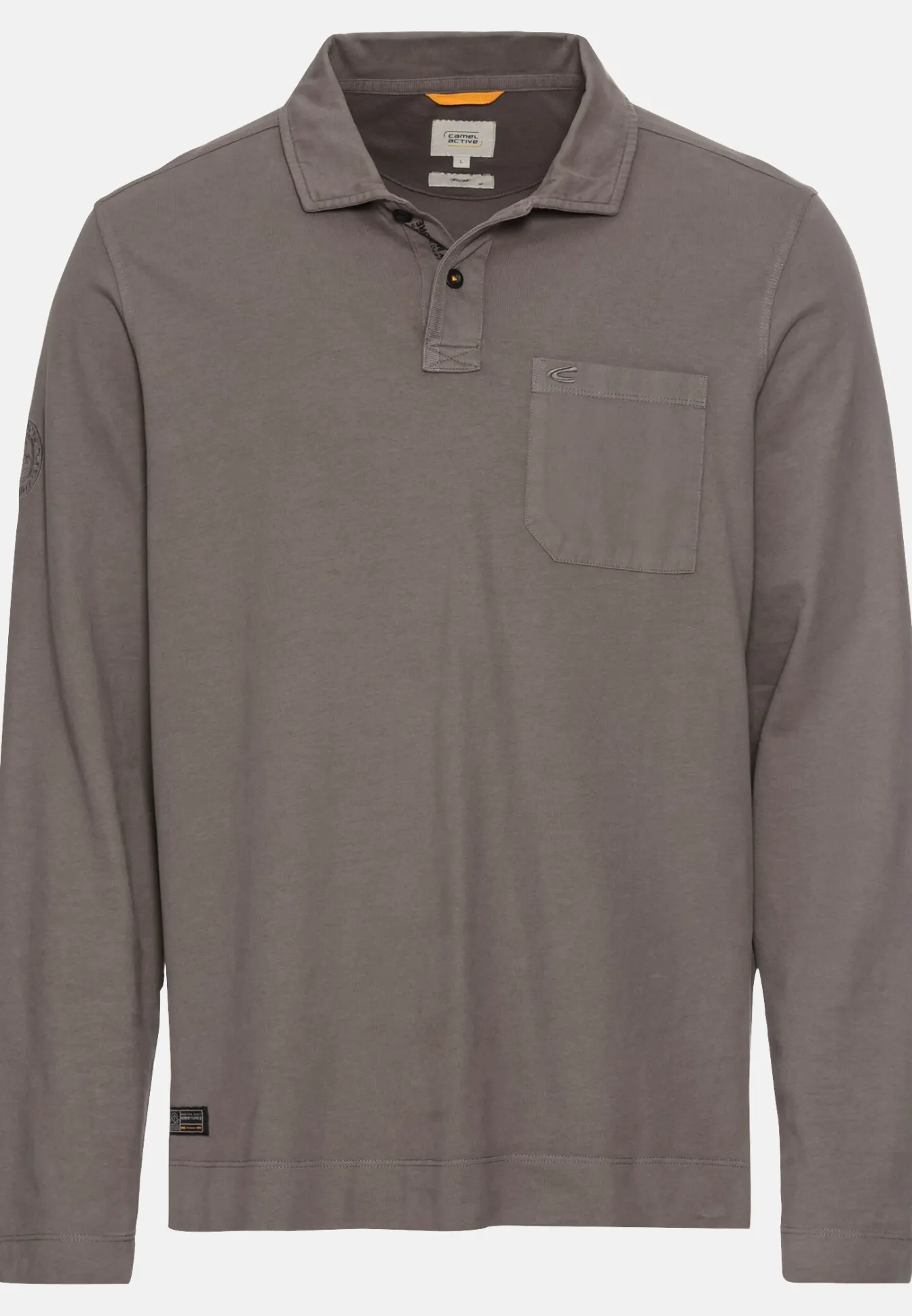 Herren Camel Active T-Shirts & Polos^Langarm Poloshirt aus zertifiziertem Organic Cotton