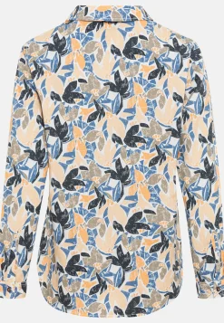 Damen Camel Active Blusen^Langarm Schlupfbluse aus reiner Baumwolle