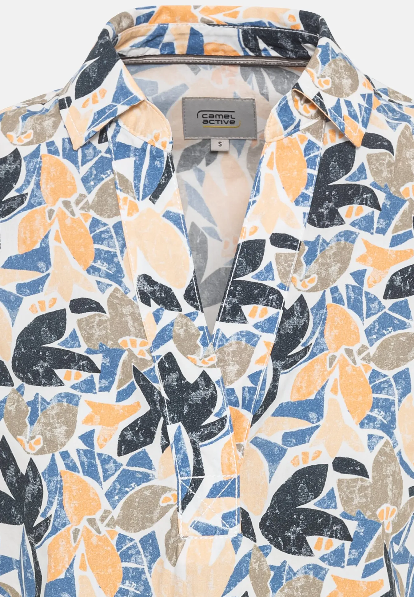 Damen Camel Active Blusen^Langarm Schlupfbluse aus reiner Baumwolle