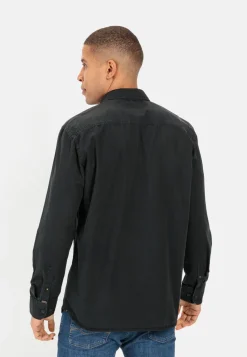 Herren Camel Active Hemden^Langarm Shirt aus reiner Baumwolle mit Button-Down Kragen und Brusttasche
