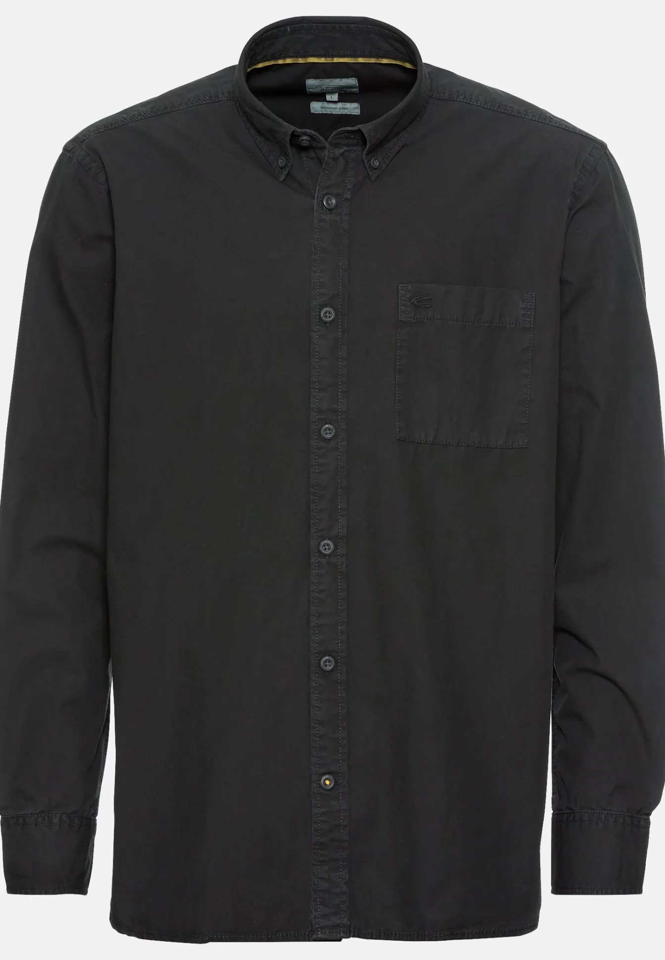 Herren Camel Active Hemden^Langarm Shirt aus reiner Baumwolle mit Button-Down Kragen und Brusttasche