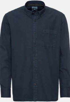 Herren Camel Active Hemden^Langarm Shirt aus reiner Baumwolle mit Button-Down Kragen und Brusttasche