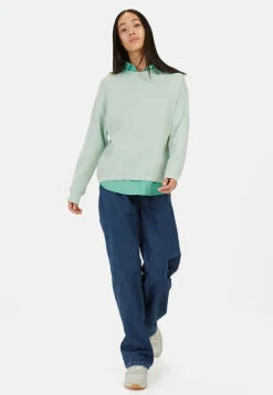 Damen Camel Active T-Shirts & Polos^Langarm Sweatshirt aus reiner Baumwolle
