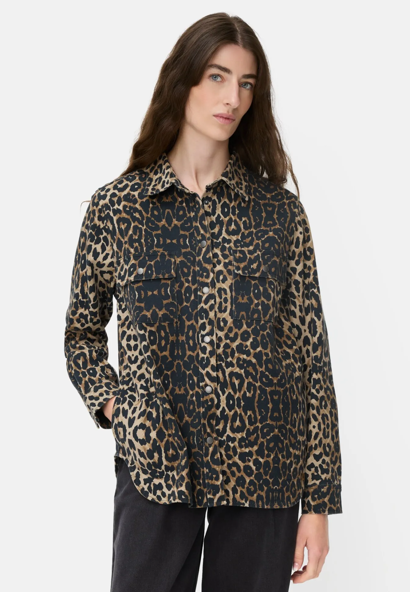 Damen Camel Active Blusen^Langarmbluse mit Leo-Muster