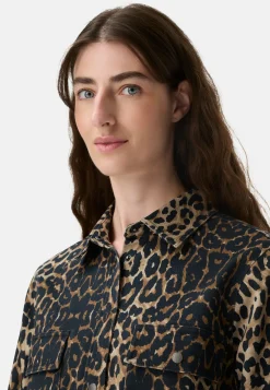 Damen Camel Active Blusen^Langarmbluse mit Leo-Muster
