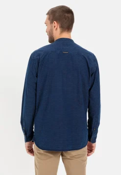Herren Camel Active Hemden^Langarmhemd mit dezentem Streifenmuster