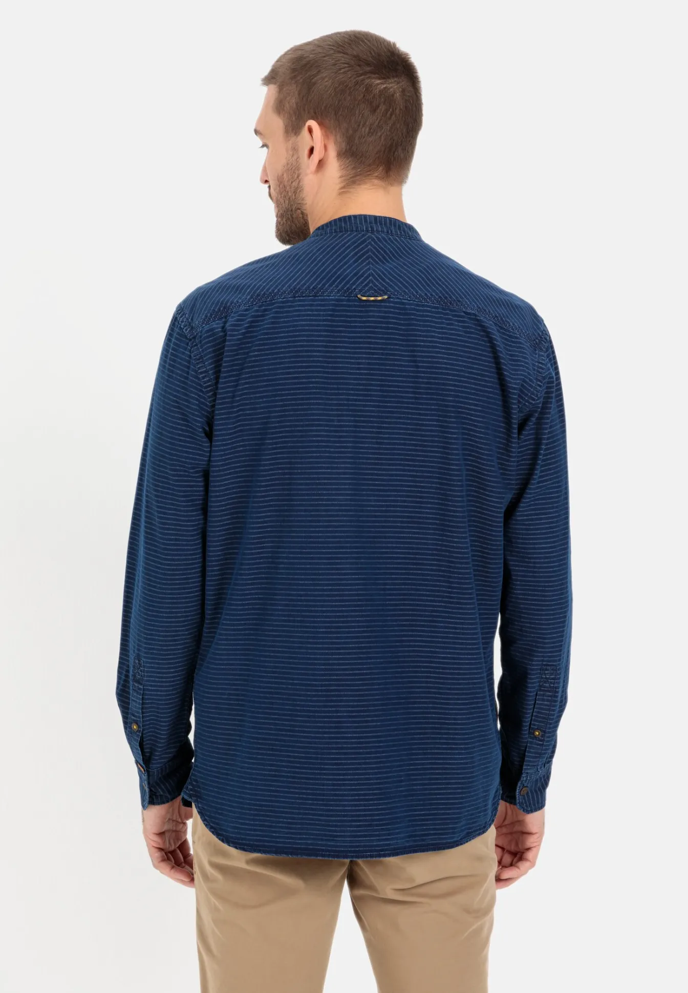 Herren Camel Active Hemden^Langarmhemd mit dezentem Streifenmuster