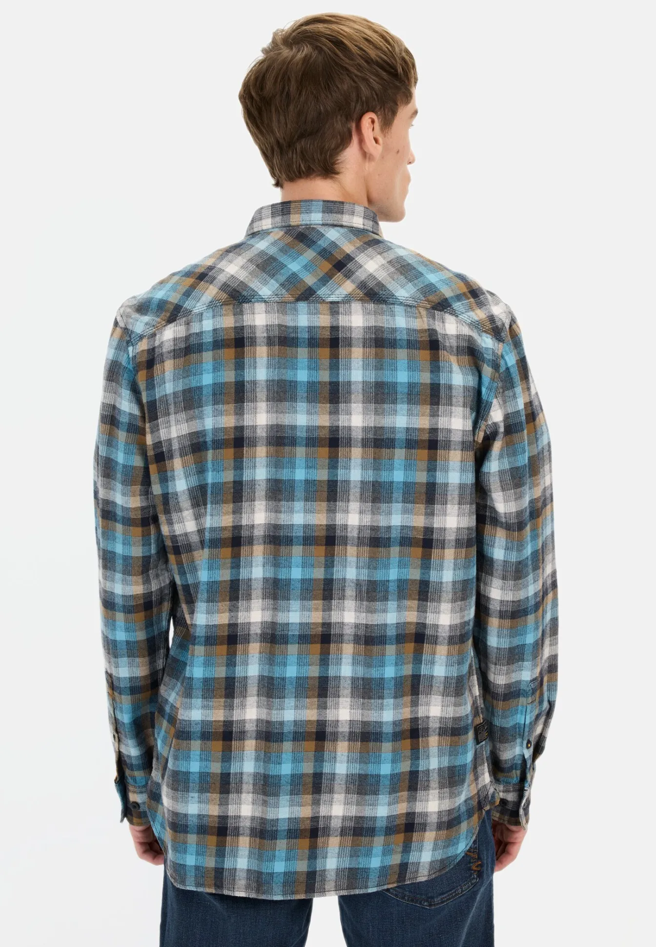 Herren Camel Active Hemden^Langarmhemd mit Karomuster