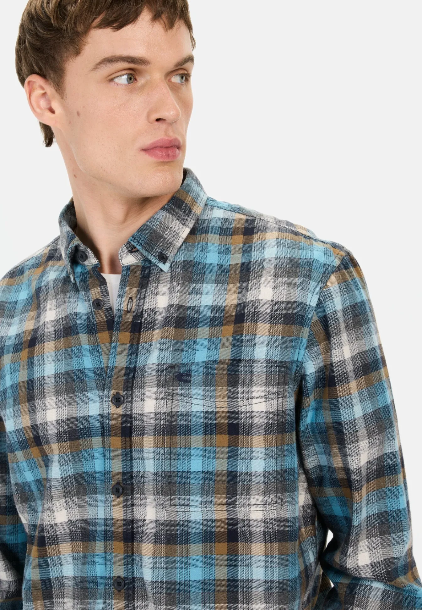 Herren Camel Active Hemden^Langarmhemd mit Karomuster