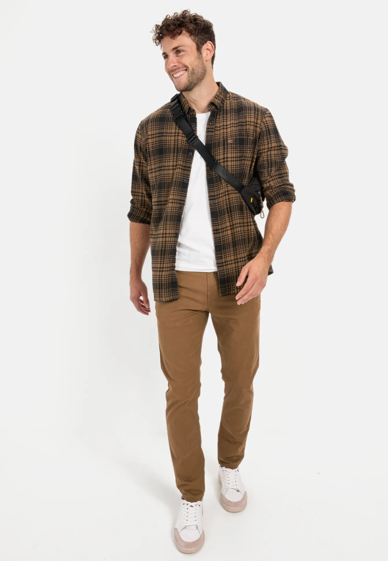 Herren Camel Active Hemden^Langarmhemd mit Karomuster