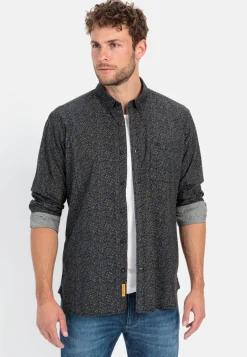 Herren Camel Active Hemden^Langarmhemd mit Minimal-Print