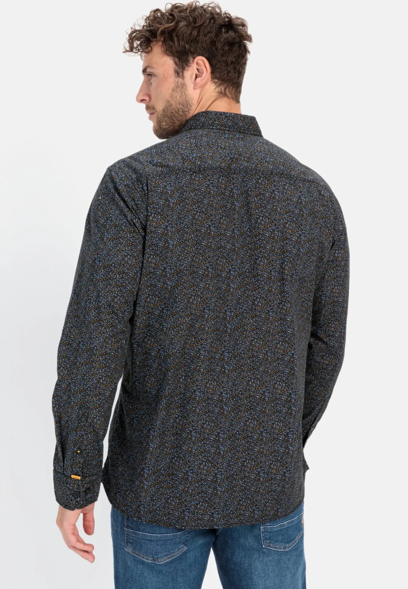 Herren Camel Active Hemden^Langarmhemd mit Minimal-Print