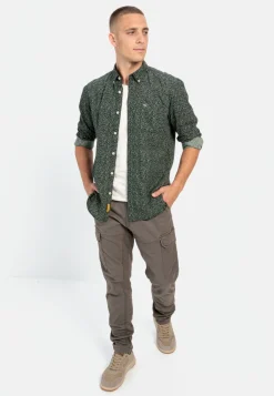 Herren Camel Active Hemden^Langarmhemd mit Minimal-Print