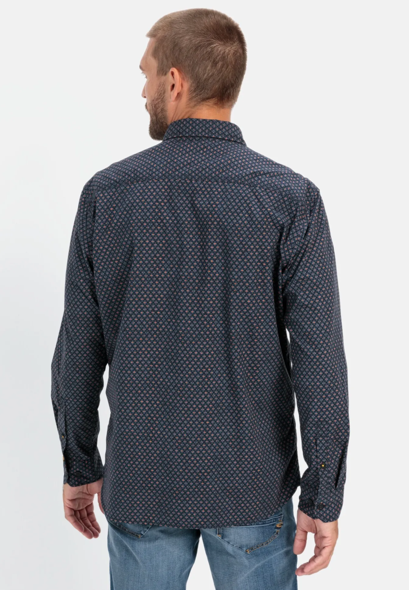 Herren Camel Active Hemden^Langarmhemd mit Minimal-Print