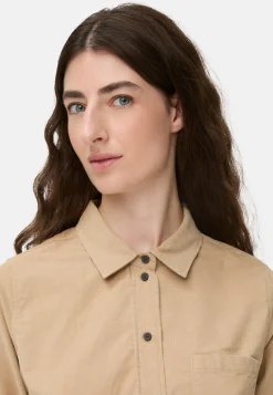 Damen Camel Active Kleider^Langarmkleid mit Taillengürtel